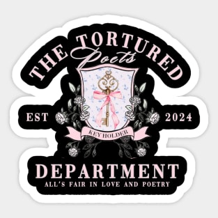 The Tortured Poets Department Key holder Sticker